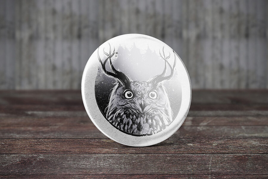 Free Badge Button Mockup