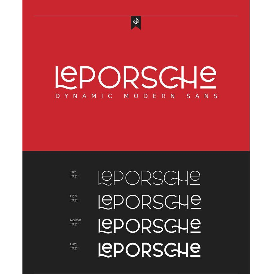 خط انجليزي مجاني رائع لشعارات LePORSCHE Personal Use Only