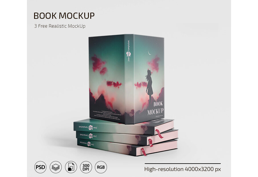 Free Book Mockup PSD