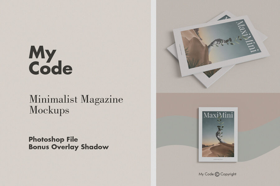 Free Demo Minimalist Magazine Mockup