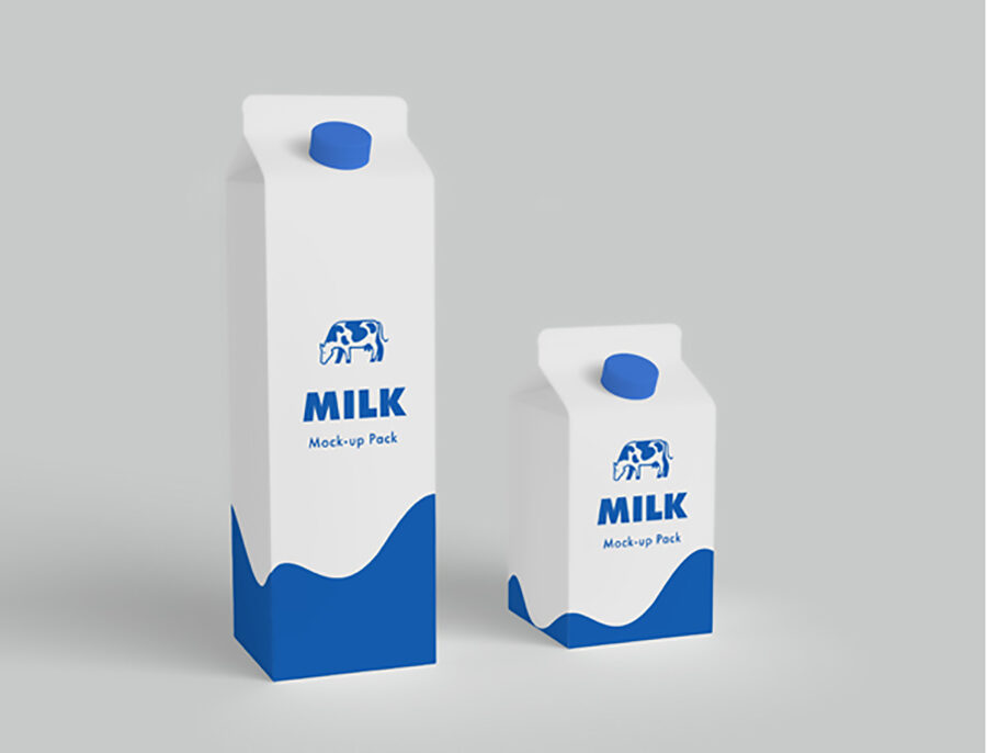 Milk Carton Mockup Free
