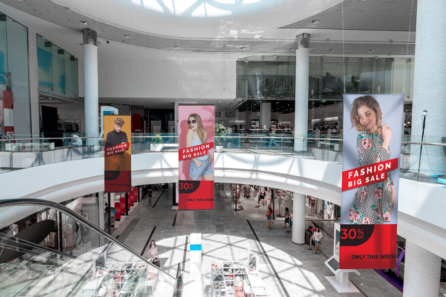 Shopping Center Banner Mockup