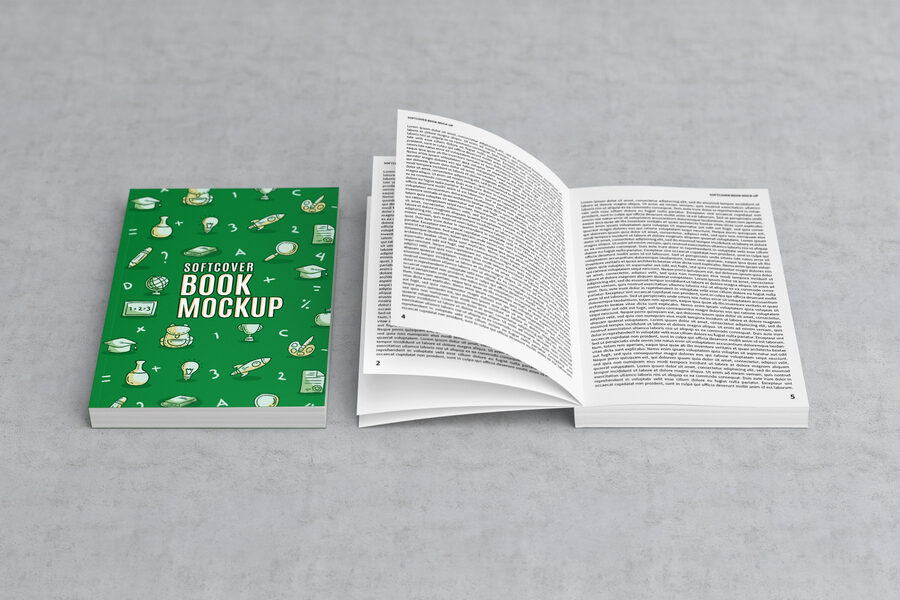 Free Softcover Book MockUp