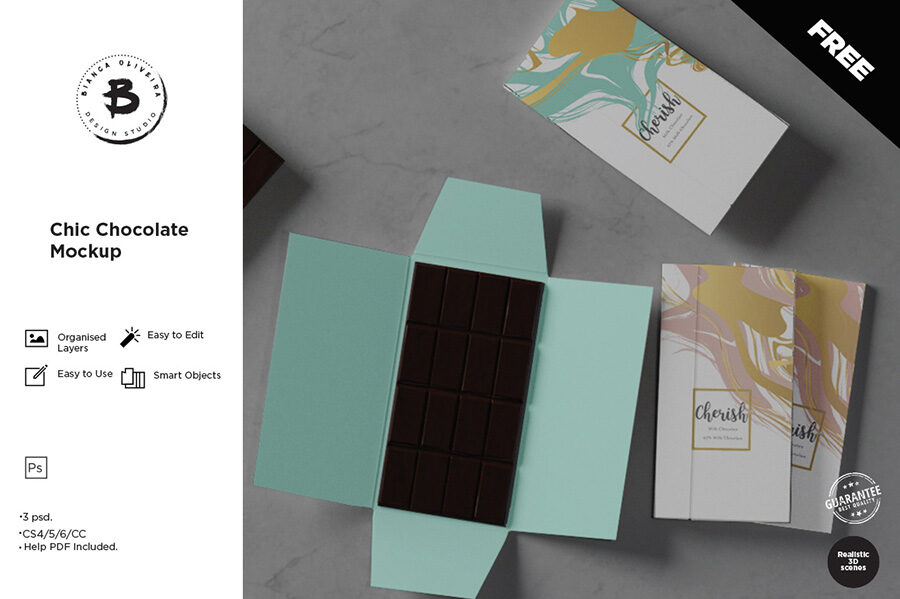 Chic Chocolate PSD Mockup