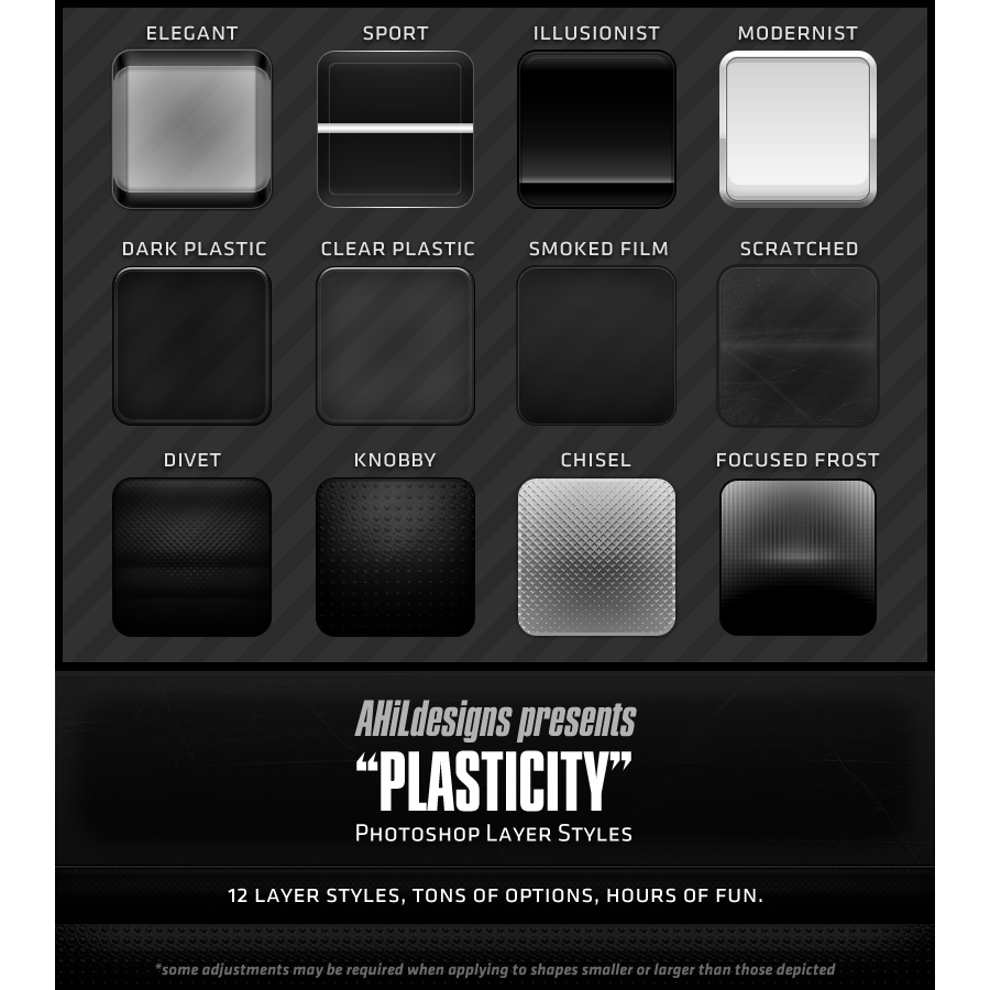 Plastic PS Layer Styles