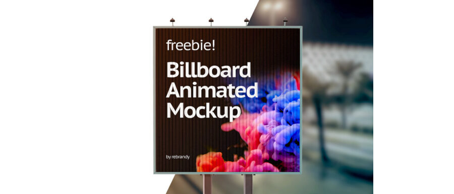 Animated Street Billboard Mockup