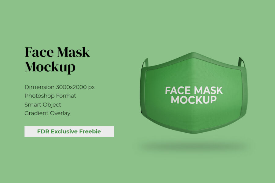 Free Face Mask Mockup