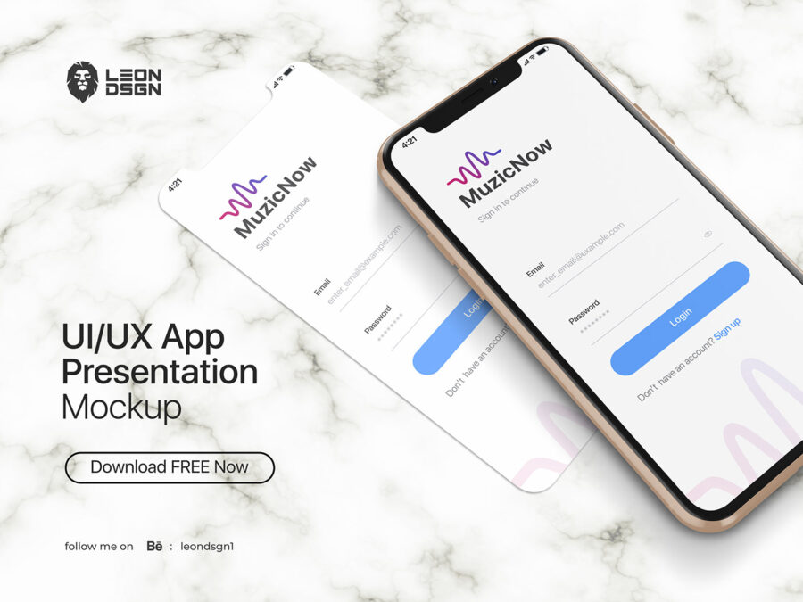 Free IPhone 11 Mockup UI/UX App Presentation