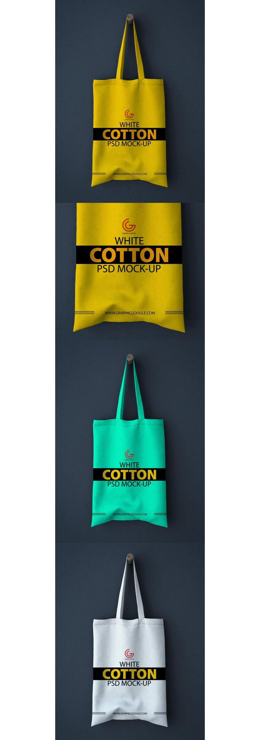 Free White Cotton Bag Mockup