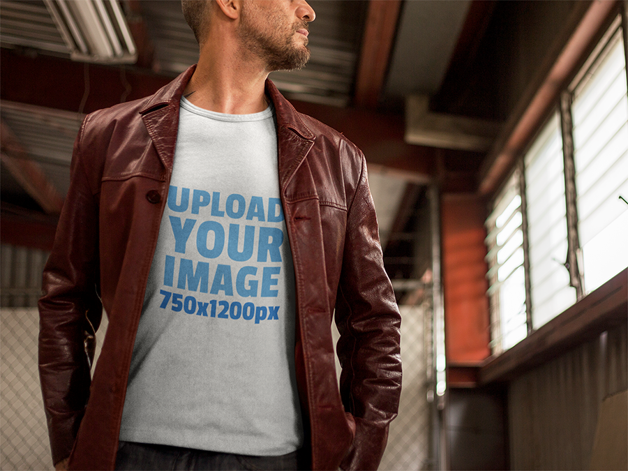 Man In T-Shirt Free Mockup